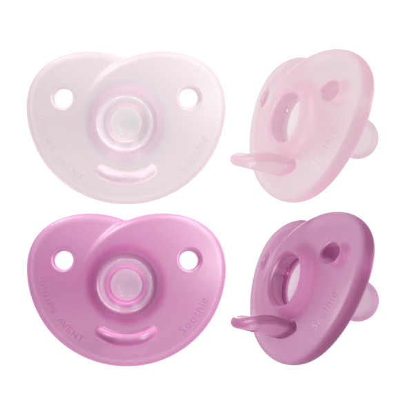 CURVED SOOTHIE X2 FRAMBOISE/PINK 0-6M STERICASE