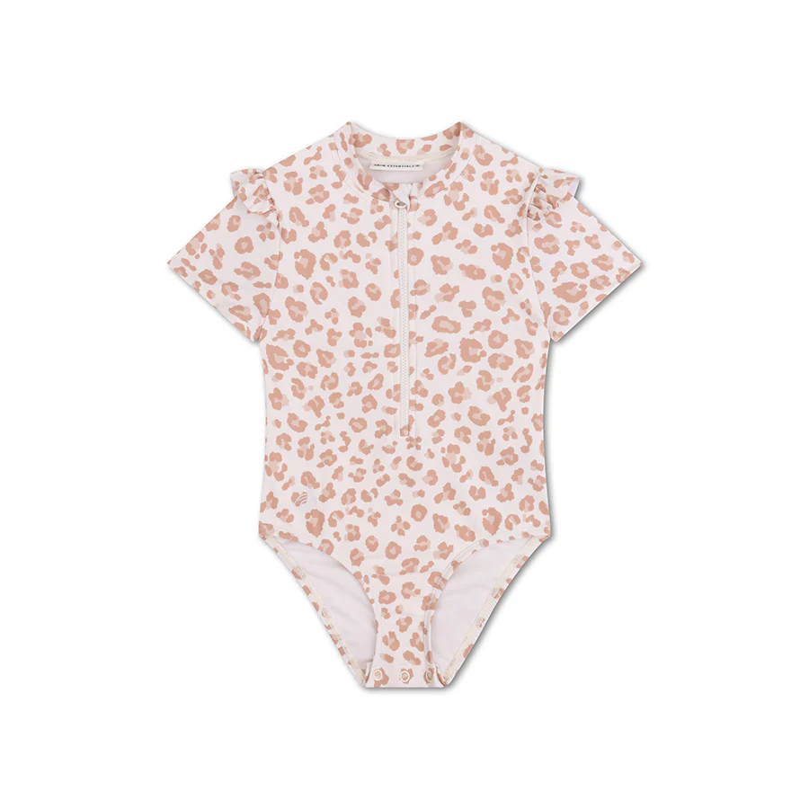 Swimsuit | Leopard | për vajza me mëngë të shkurtra 74/80