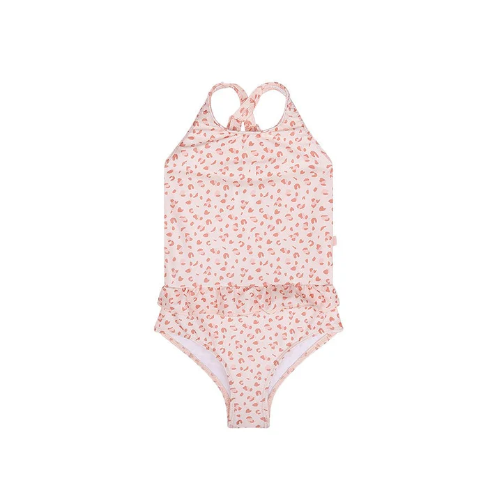 Swimsuit | Leopard Old Pink | për vajza pa mëngë 134/140