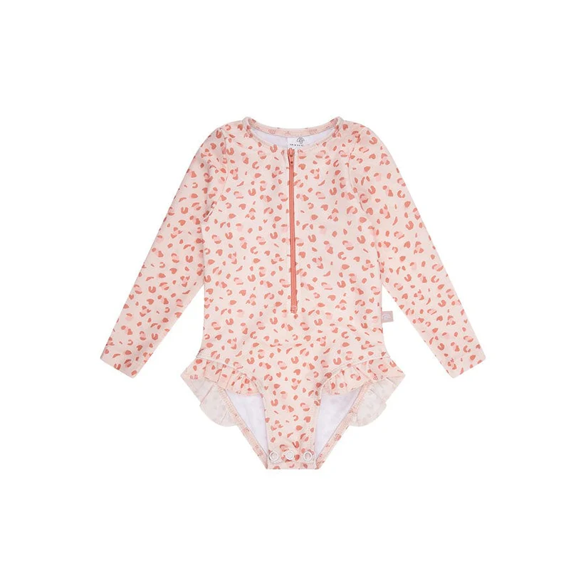 Swimsuit | Leopard | Rozë për vajza me mëngë të gjata 74/80
