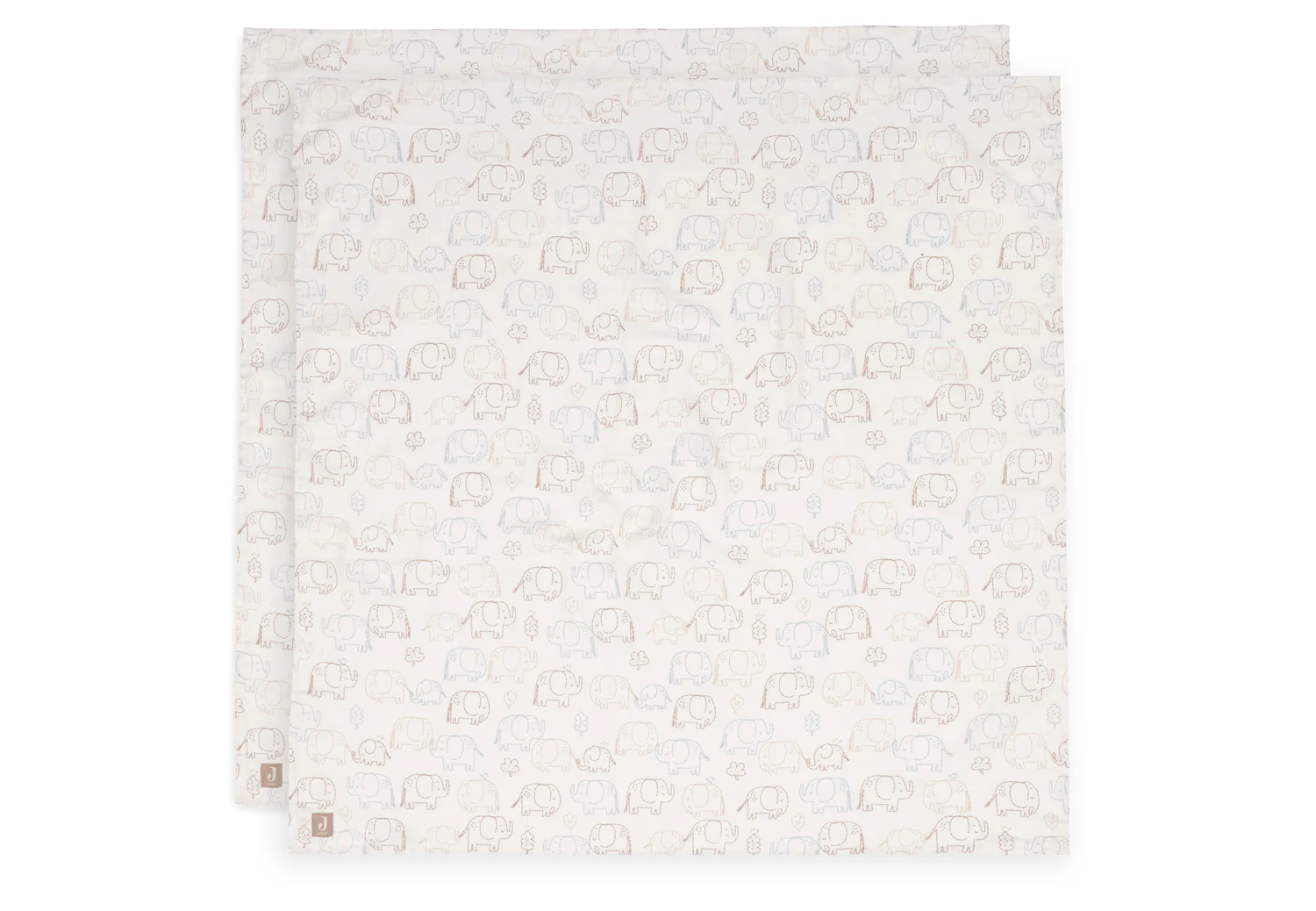 Mbulesa te holla muslin 115x115cm, Elephant Tales - 2 Pack