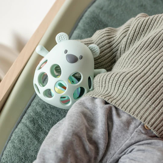 Loder me zhurme Rattle Silikoni me top - Aqua Green