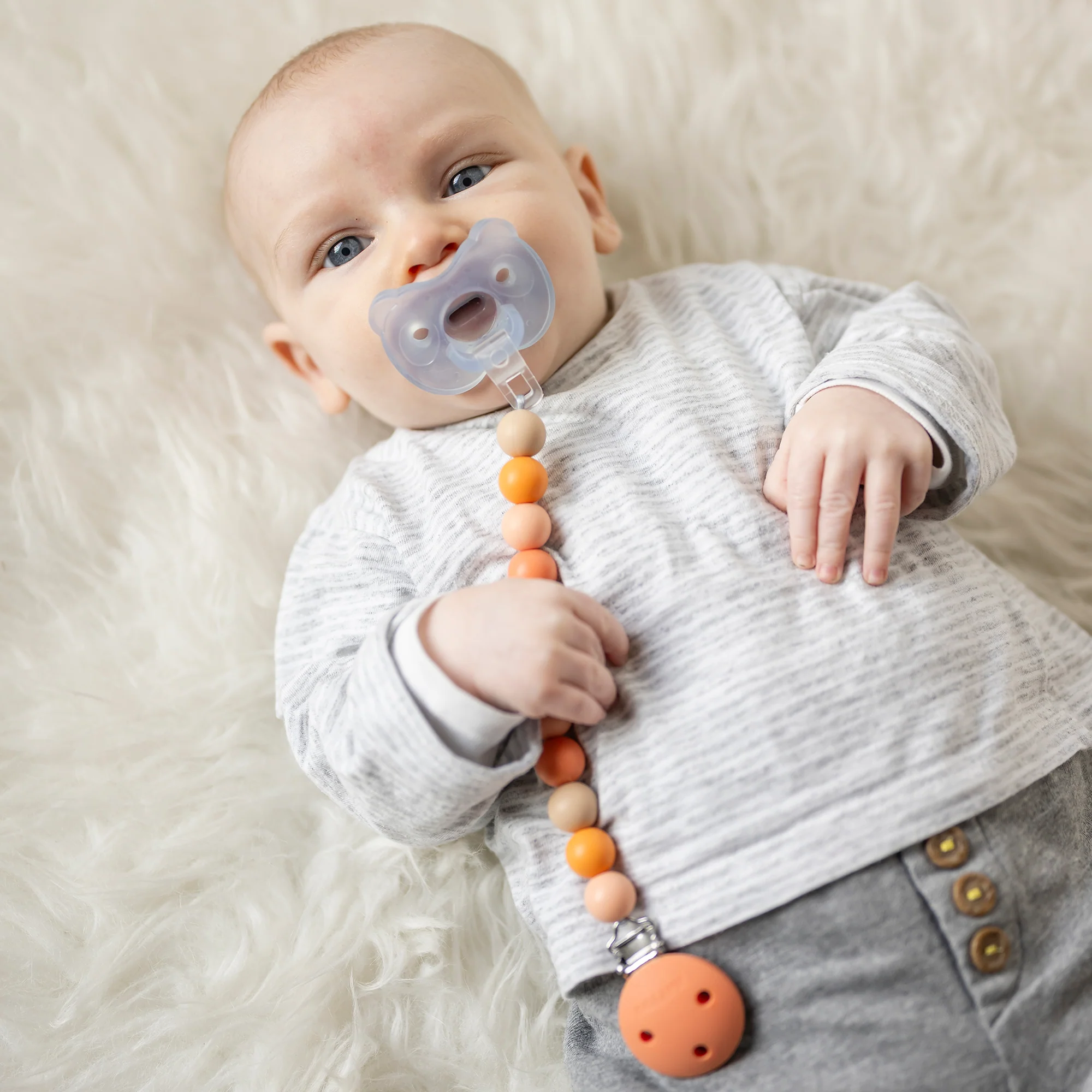 Mbajtse per meme universale prej silikoni - Beige/Terracota - Figura 2