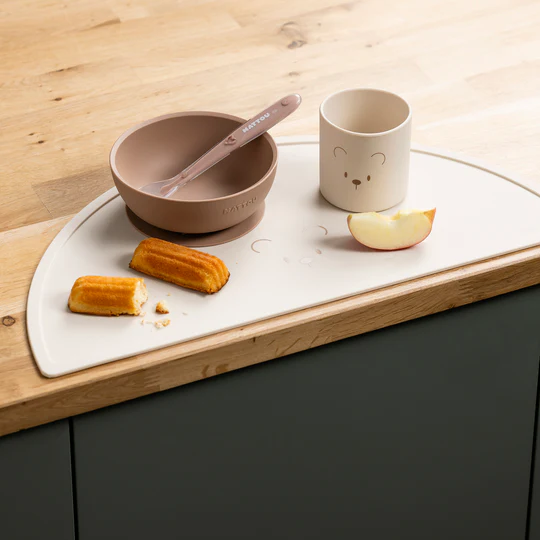 Set ushqimi për Fëmijë prej Silikoni, 4 copë - Natural Colors