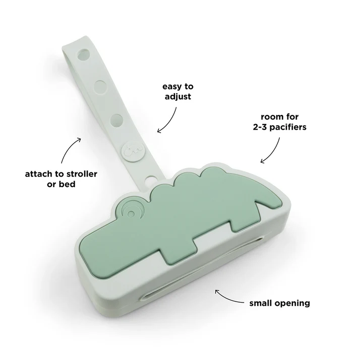 Mbajtese silikoni per meme Croco- Green