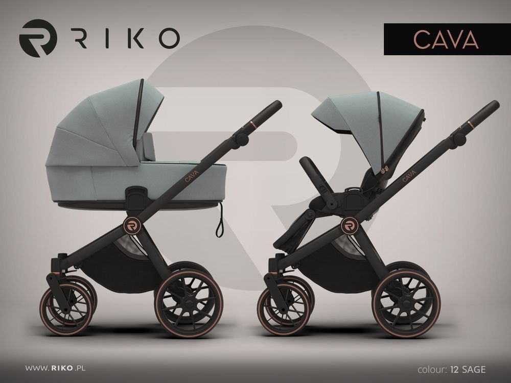 Karrocë për bebe RikoCava 12 Sage