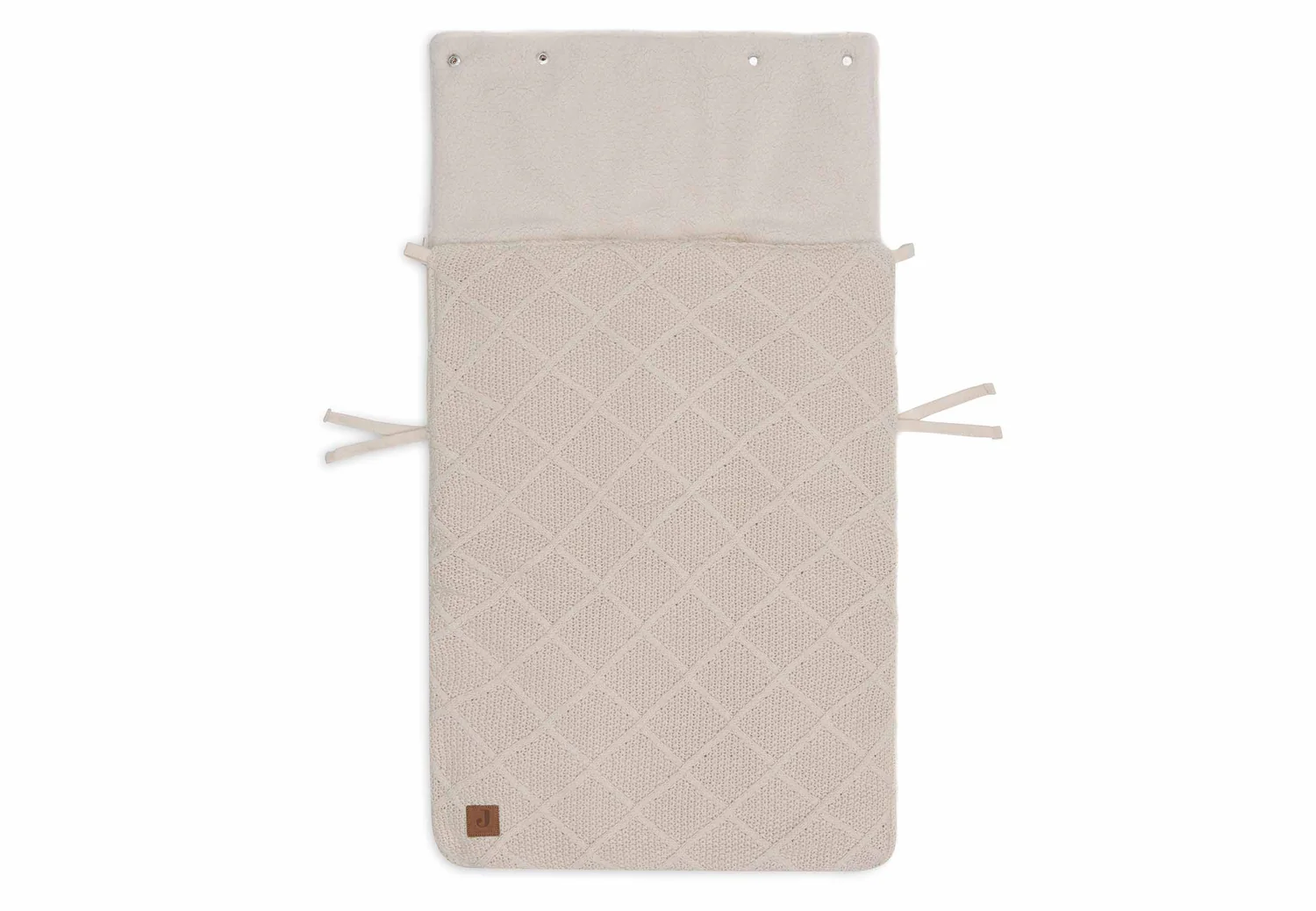 Footmuff per karroce/maxikoze -Check Knit Oatmeal