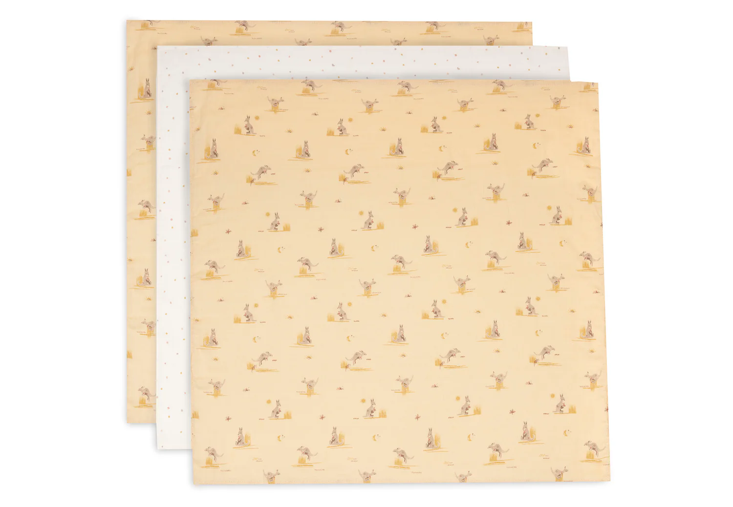 Mbulese e holle Muslin 70x70cm - Kangaroots (3cope)