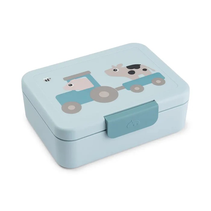 Lunch box me ndarje -Tiny farm Blue