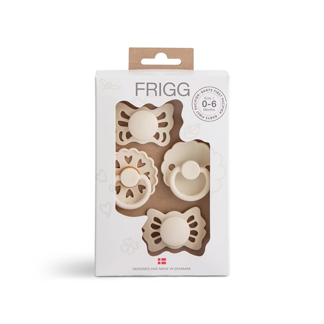 Mema FRIGG - Floral Heart - Cream-Size 1 (4-pack)