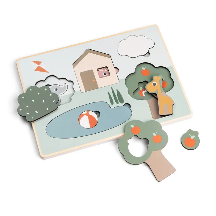 Lodër me puzzle, Deer friends - Colour mix