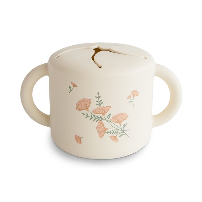Mushie tas per snack -  Pink Flowers
