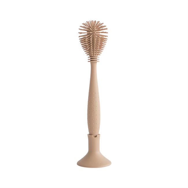 Mushie brush nga selikoni per larjen e shisheve - Natural