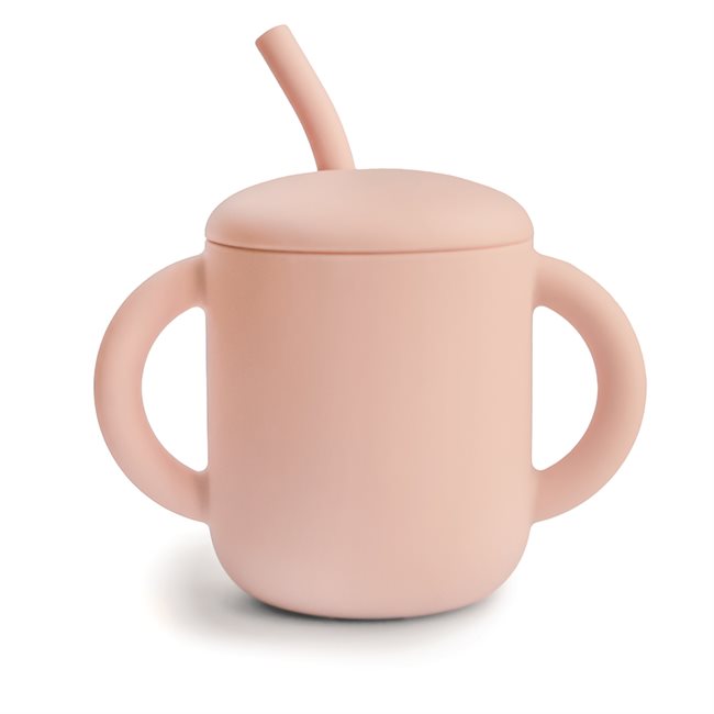 Tas selikoni me pip Mushie - Blush