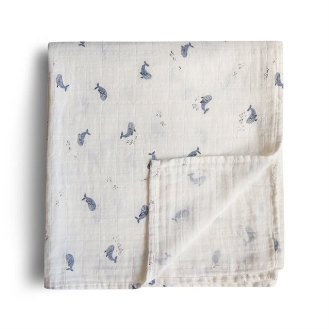 Nape 120cm x 120cm Mushie - Whales