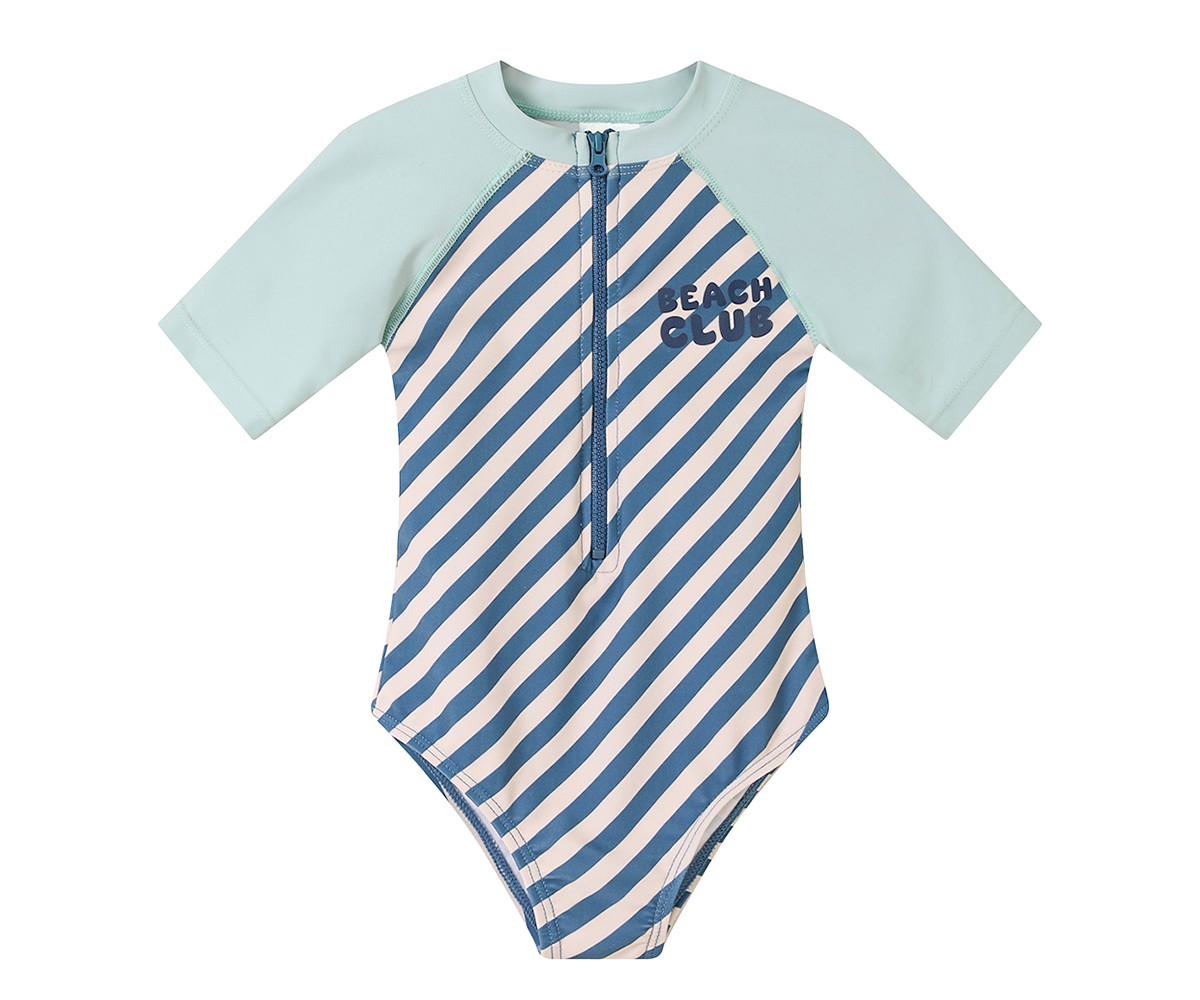 Bikini te kapura per vajza me mbrojtje UPF 50+, Stripes Blues & Beyond - XS