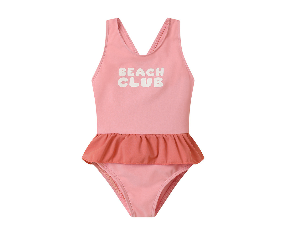 Bikini te kapura per vajza me shpinë të kryqëzuar, Stripes Bloom & Blush (3-4vjeç)