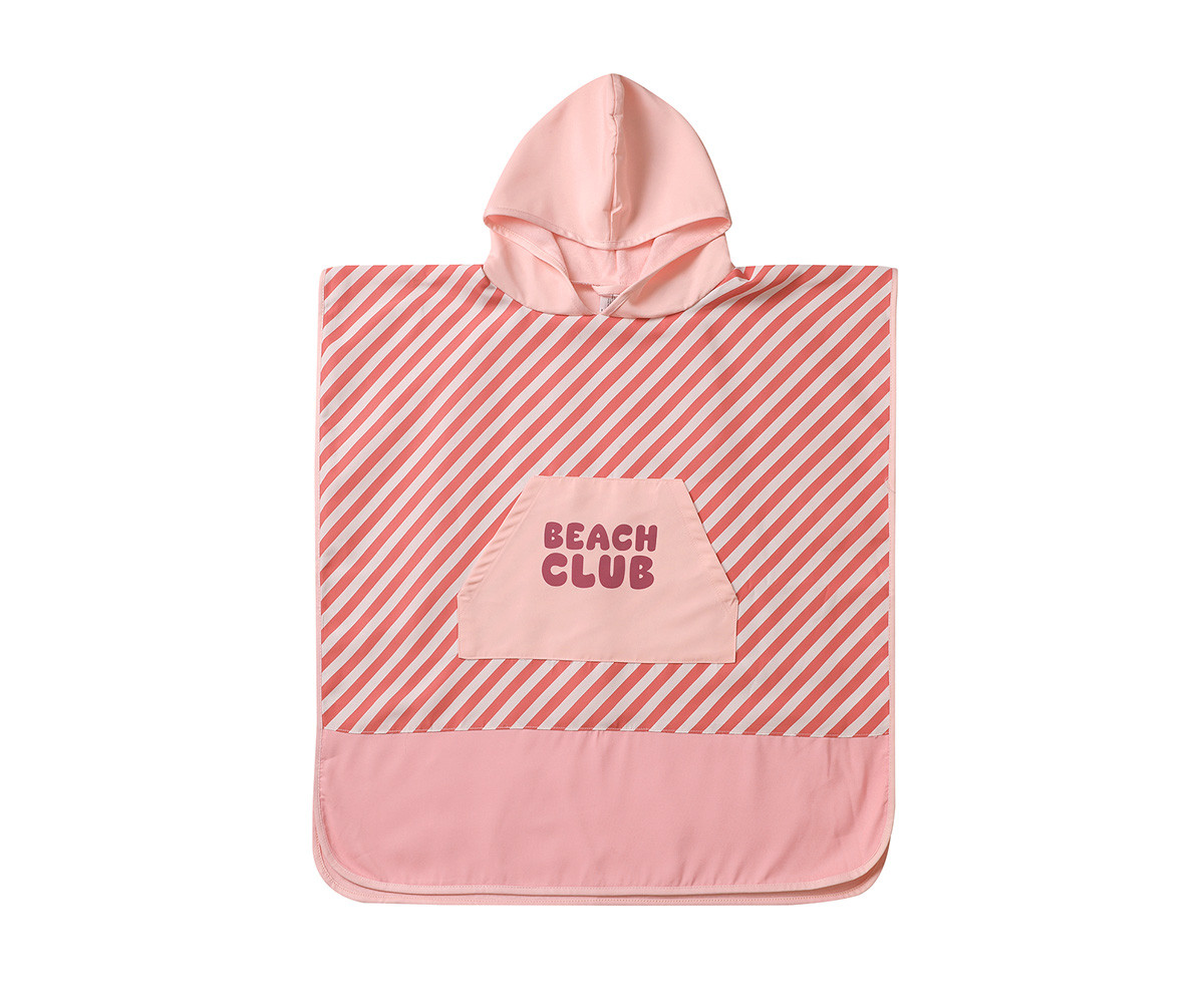 Poncho, Stripes Bloom & Blush-S